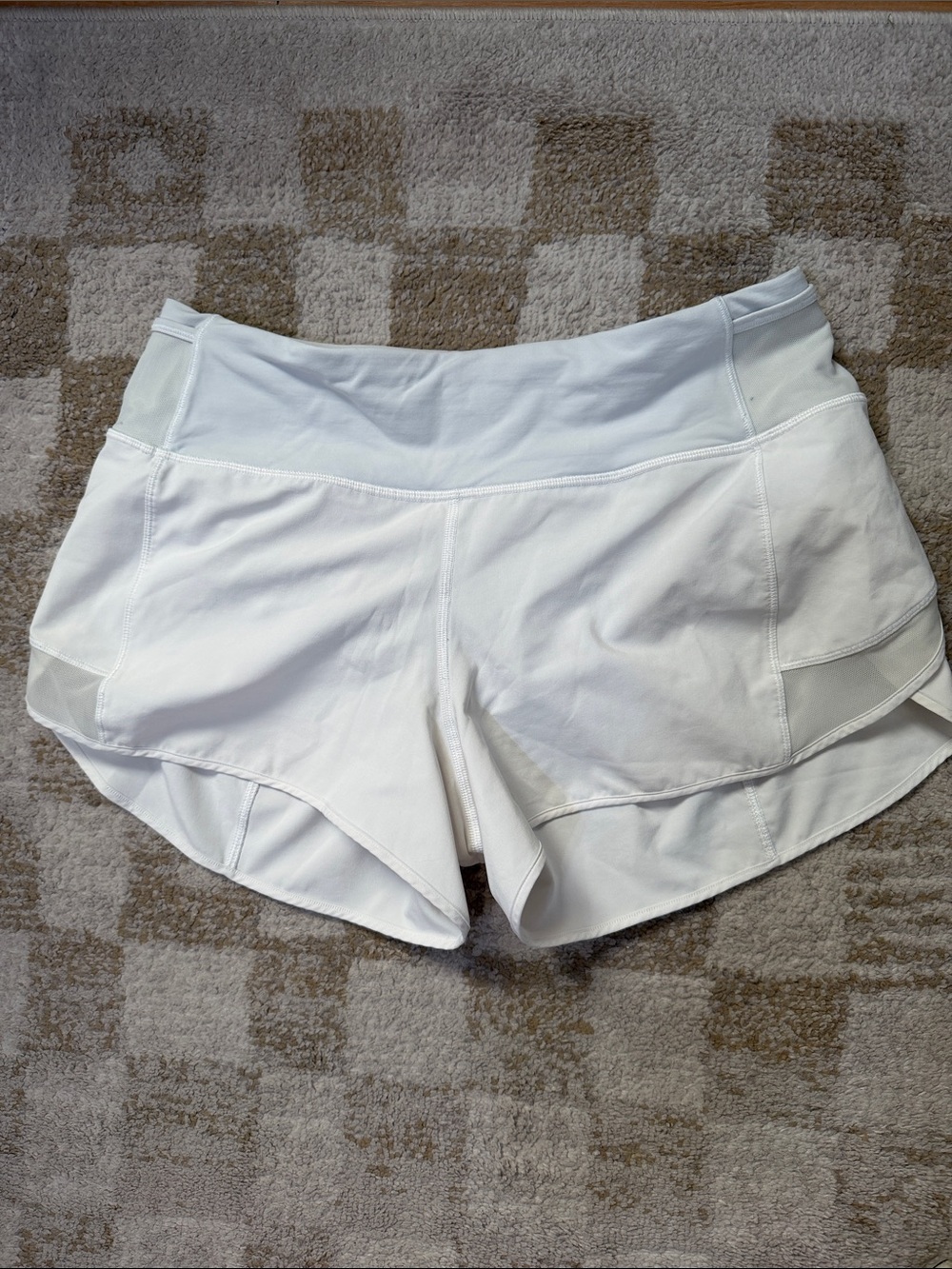 lululemon athletica White Layered Athletic Running Shorts